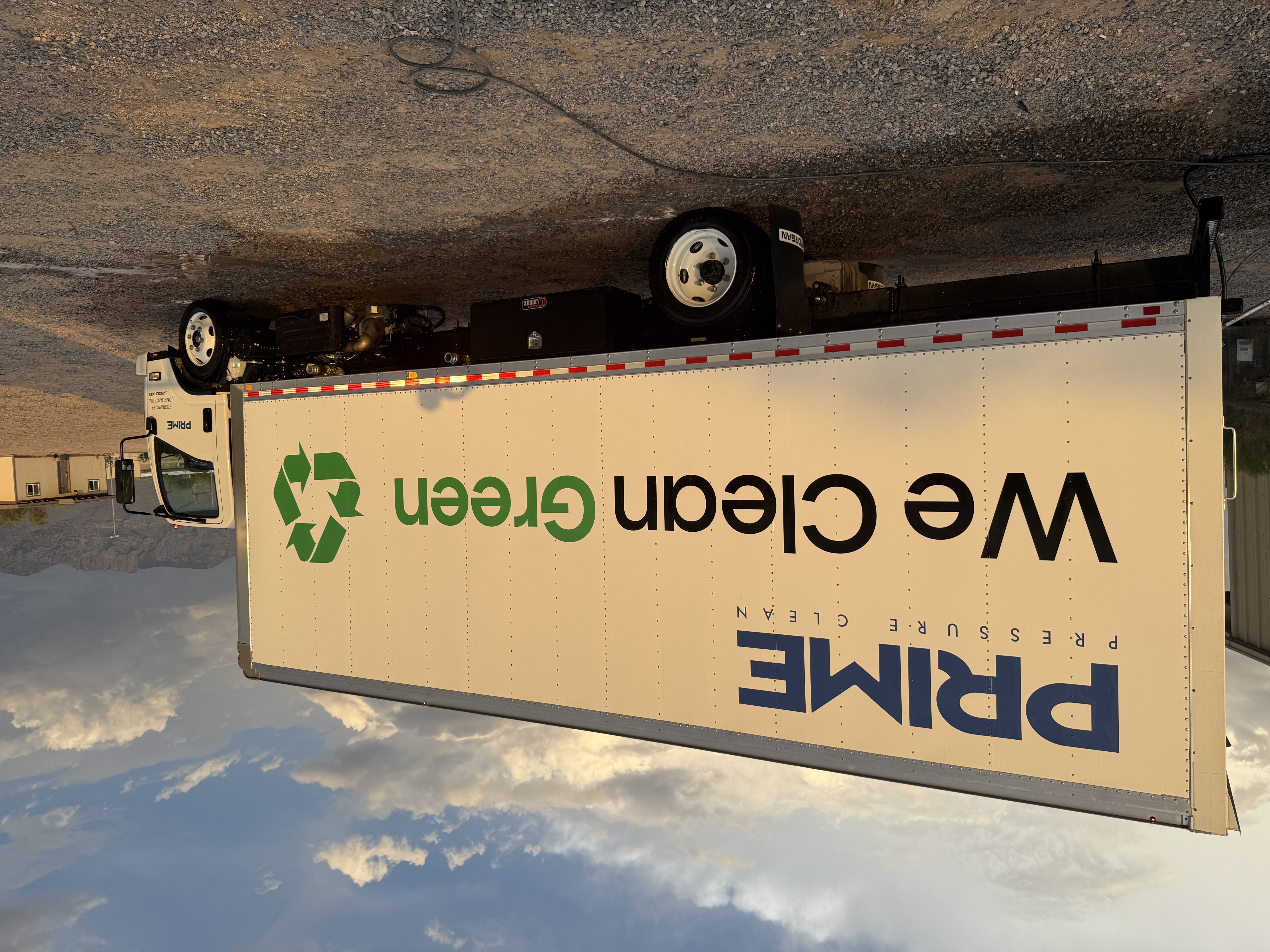 Prime Pressure Clean We Clean Green wastewater recovery truck